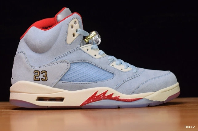Reps TBK x Jordan Air 5 Ice CI1899-400 Blue Room Trophy JSP 0825